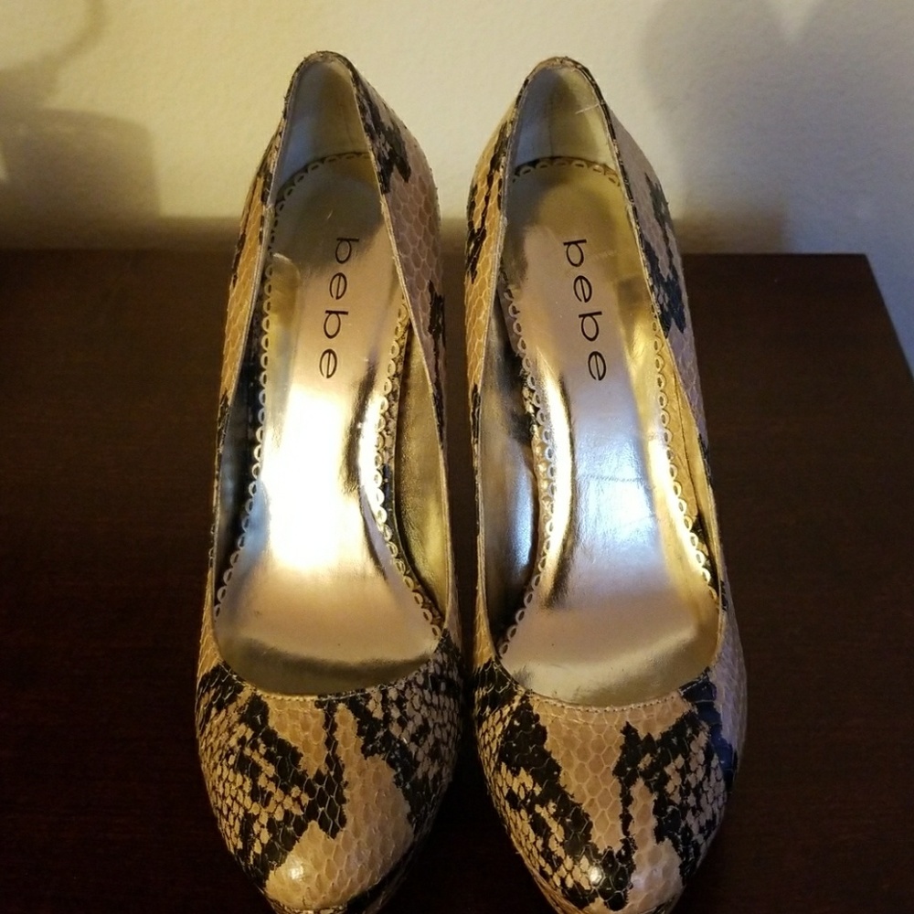 Bebe leather platform pumps - Picture 3 of 6
